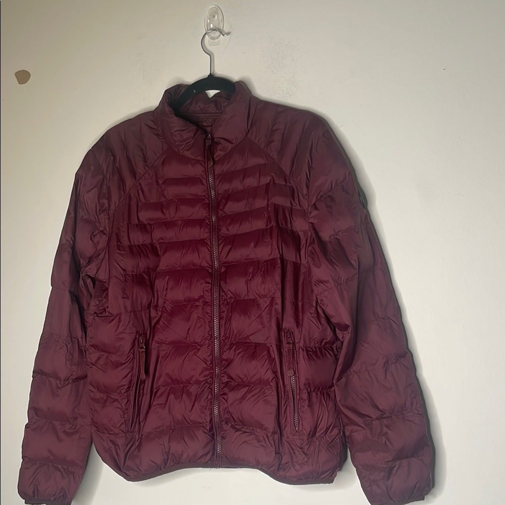 Topman Burgundy Puffer Jacket​